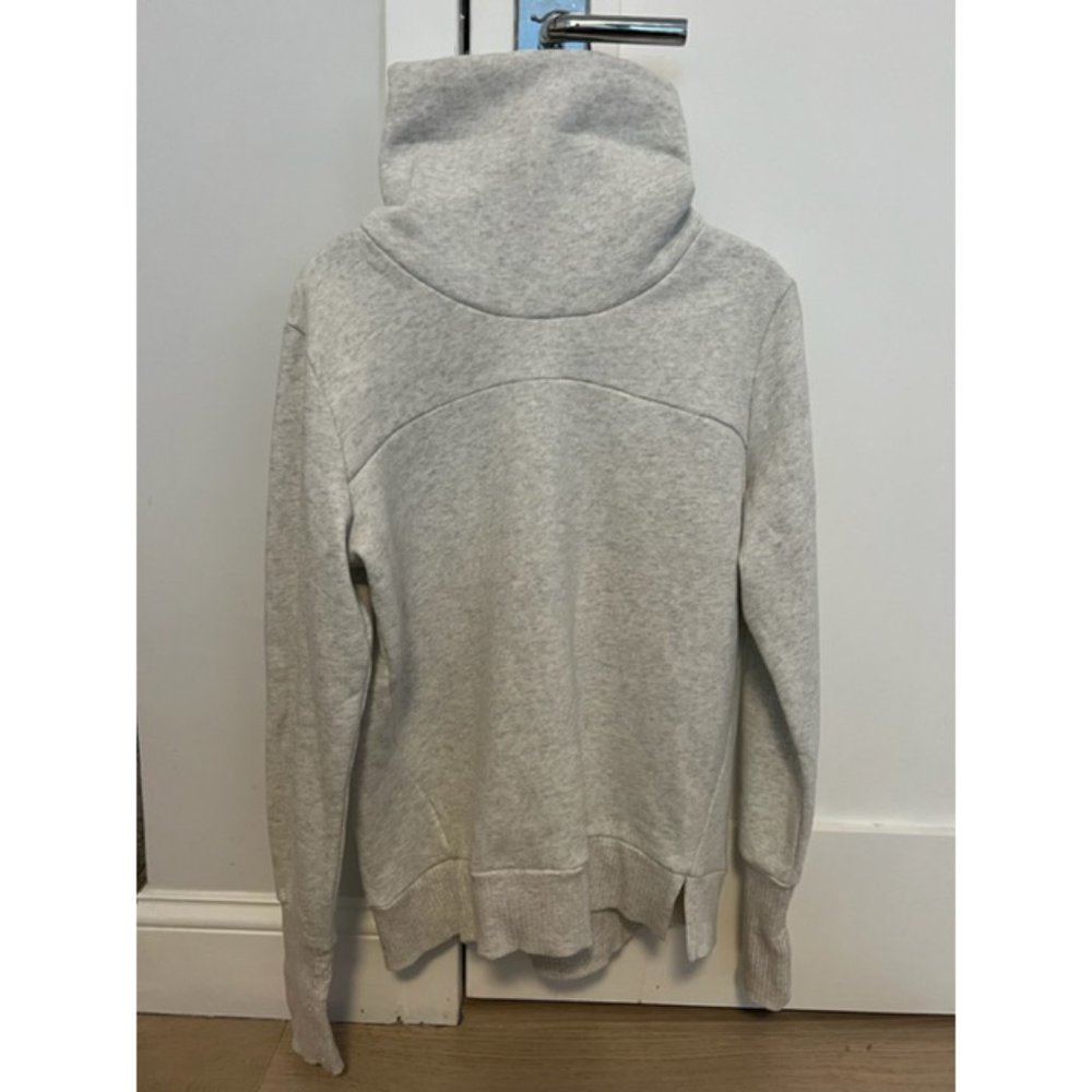 ALO GREY COWL FUNNEL NECK SWEATSHIRT